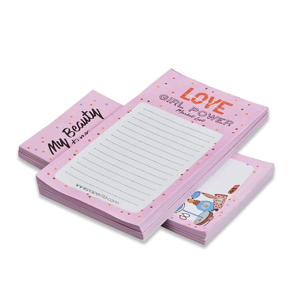 Daily To Do List Notepad, Love & My Beauty Tear-Off Pad, Memo Pad For Shopping Lists, Set Of 4