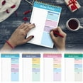thumbnail image 1 of Daily To-Do List Notepad | Undated Agenda Organizer | Productivity Planner Notebook | 52 Sheets | Task Tracker | PVC Cover | Double Twin Binding | Office Supplies | Compact Size, 1 of 2