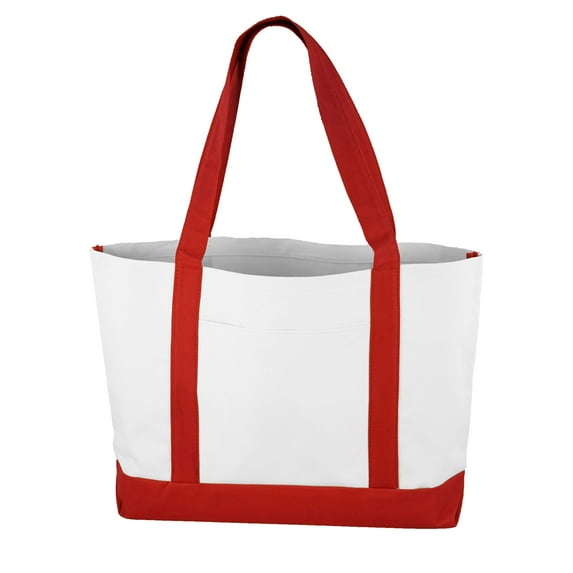 Daily Tote with Shoulder Length Handle and Outside Pocket
