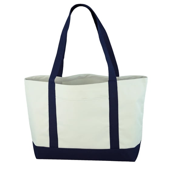 Daily Tote with Shoulder Length Handle and Outside Pocket