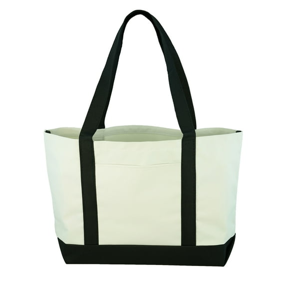 Daily Tote with Shoulder Length Handle and Outside Pocket