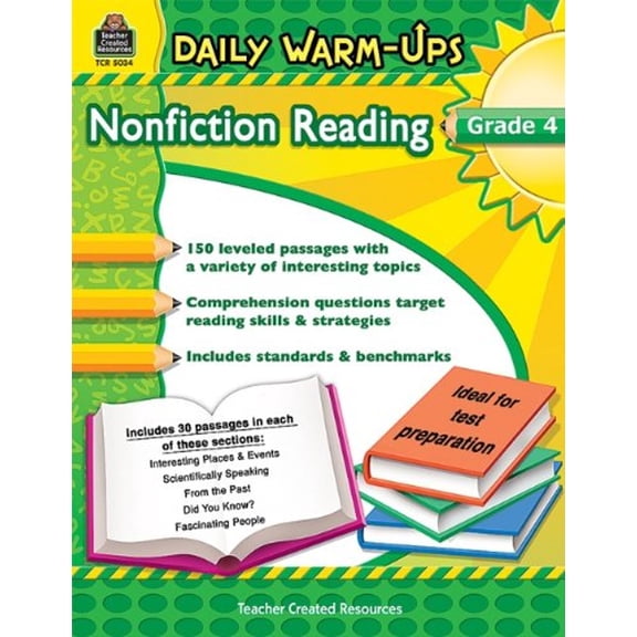 Pre-Owned Daily Warm-Ups: Nonfiction Reading Grd 4 (Paperback) 1420650343 9781420650341