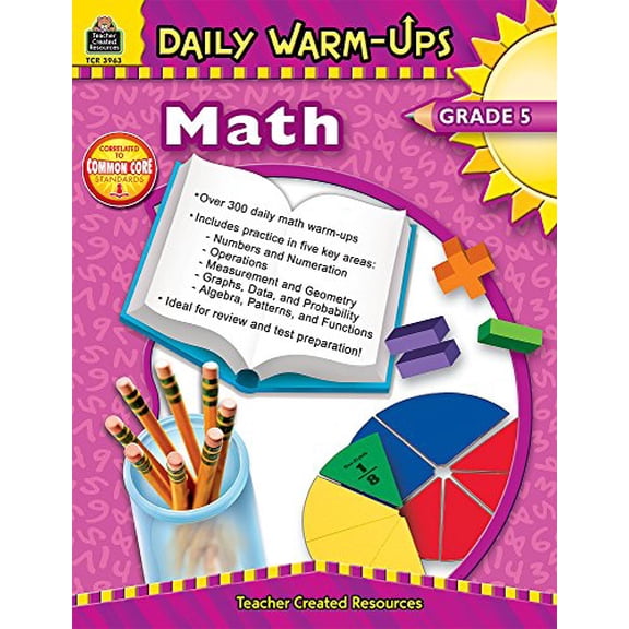 Pre-Owned Daily Warm-Ups: Math, Grade 5 (Paperback) 1420639633 9781420639636