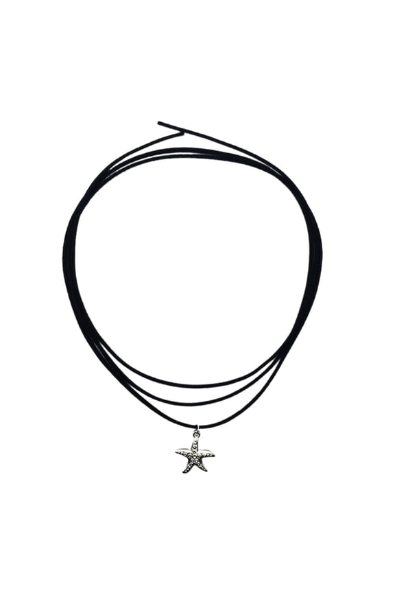 Daily Wear Charm Clavicle Chain Necklace Tie Up Rope Star Pendant Necklace for Party Holiday Decor