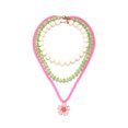 thumbnail image 1 of Daily Wear Layered Pendant Necklace for Women, Beaded Three Strand Collarbone Jewelry Set with Flower Detail for Parties and Travel Looks, 1 of 9