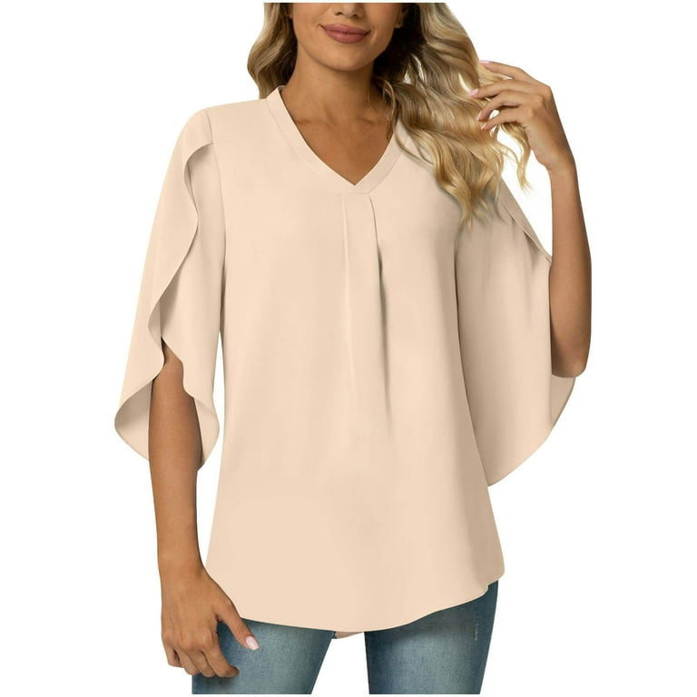 Blusas color beige top