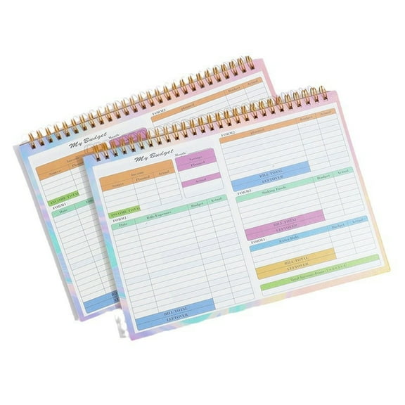 Daily Weekly Financial Accounting Ledger Book For Household Income And Expenditure Budget Planning Coil Notebook