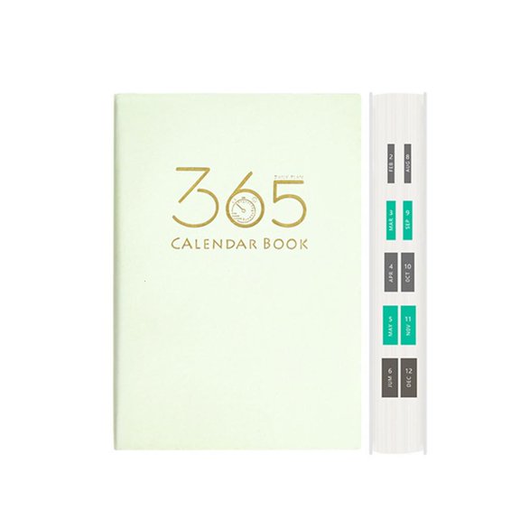 Daily Weekly Monthly Planner with Monthly Index Labels Ribbon Bookmark 400 College Ruled Pages School Office Supplies