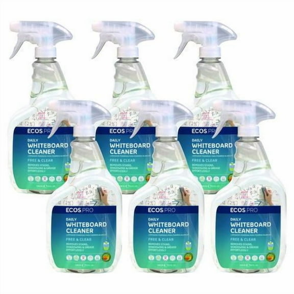 Daily Whiteboard Cleaner, Free and Clear, 32 oz Spray Bottle, 6/Carton | Bundle of 5
