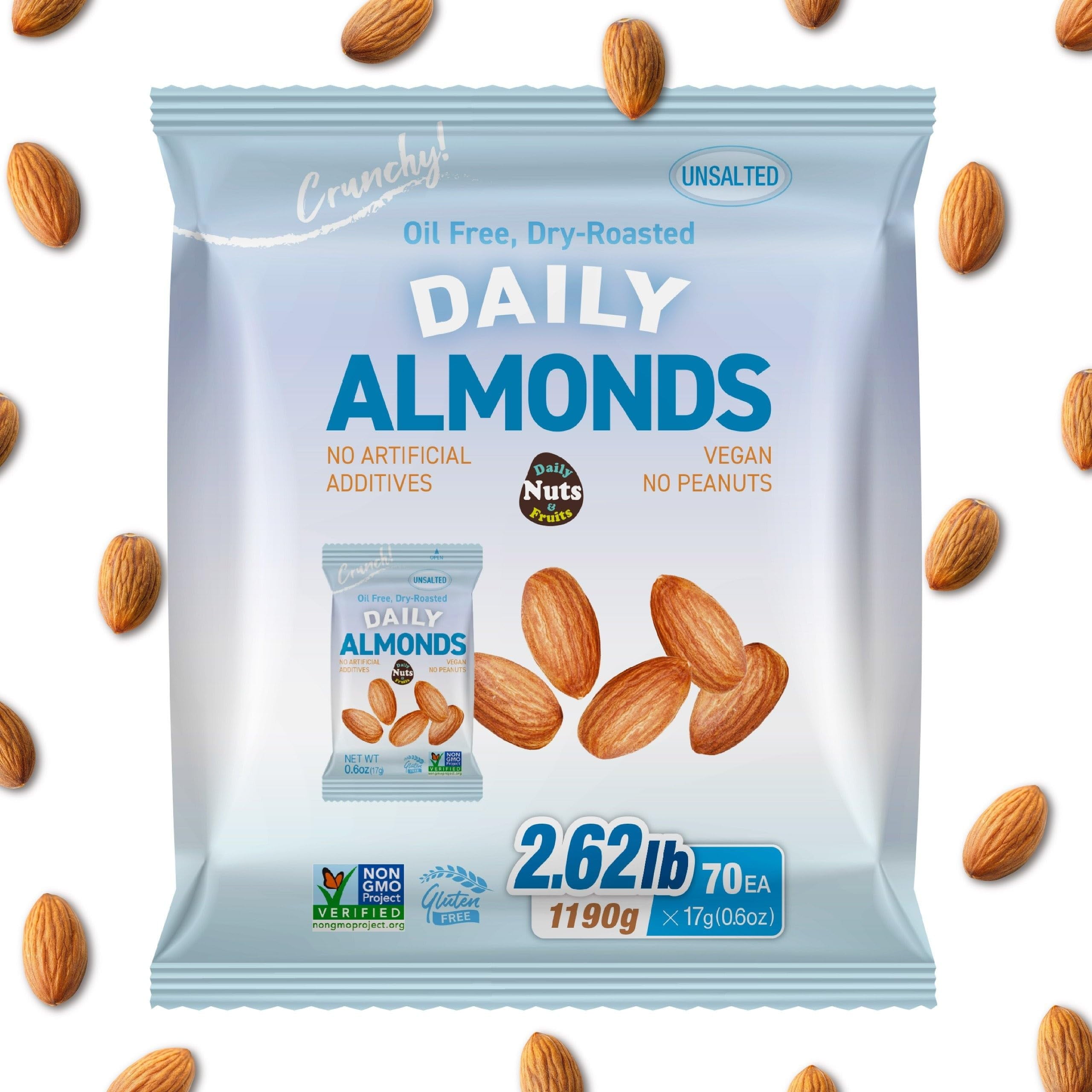 Daily nuts and Fruits MMF7 Daily Almonds/Roasted Almonds/Almonds 18g