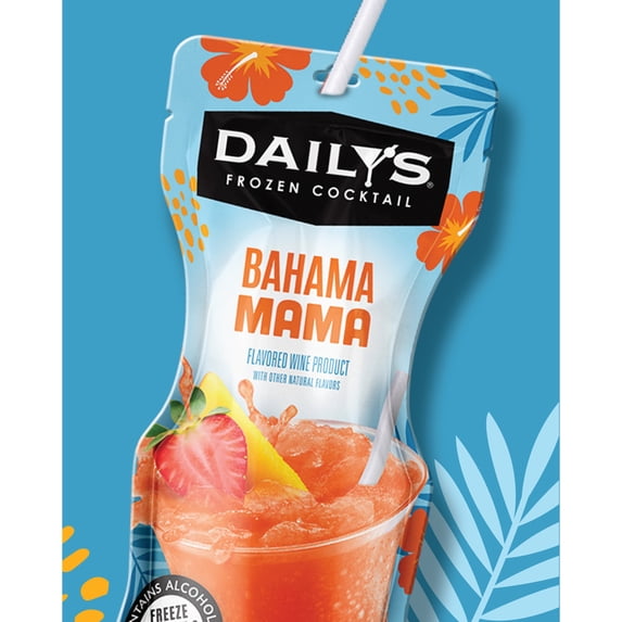 Daily's Bahama Mama Orange Tropical Wine Based Cocktail, 10 oz Pouch, 5.0% ABV