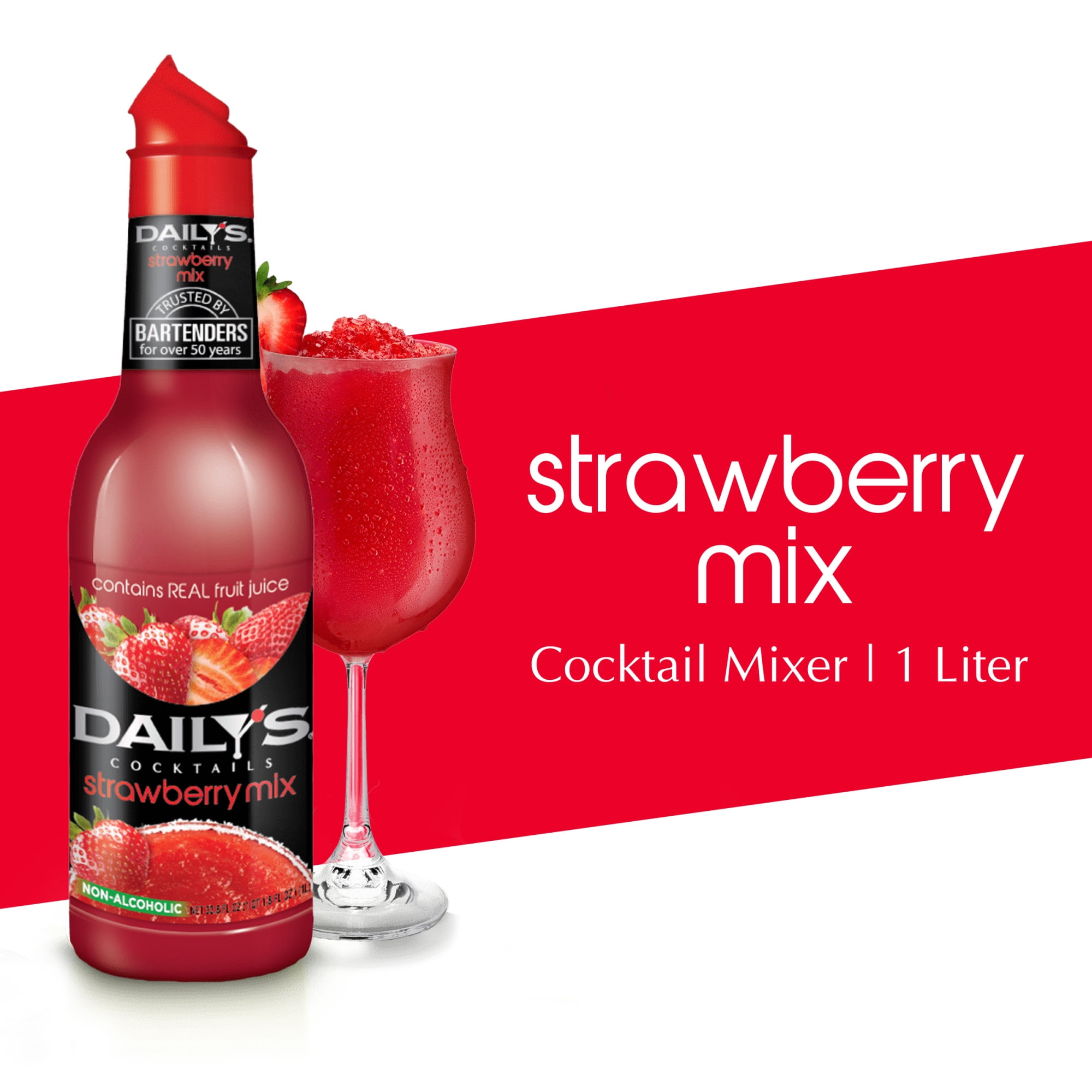 Daily's Cocktails Strawberry Cocktail Mixers, 1 L Bottle