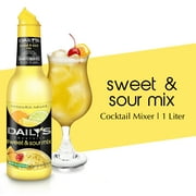 Daily's Cocktails Sweet and Sour Cocktail Mixers, 1 Liter Plastic Bottle