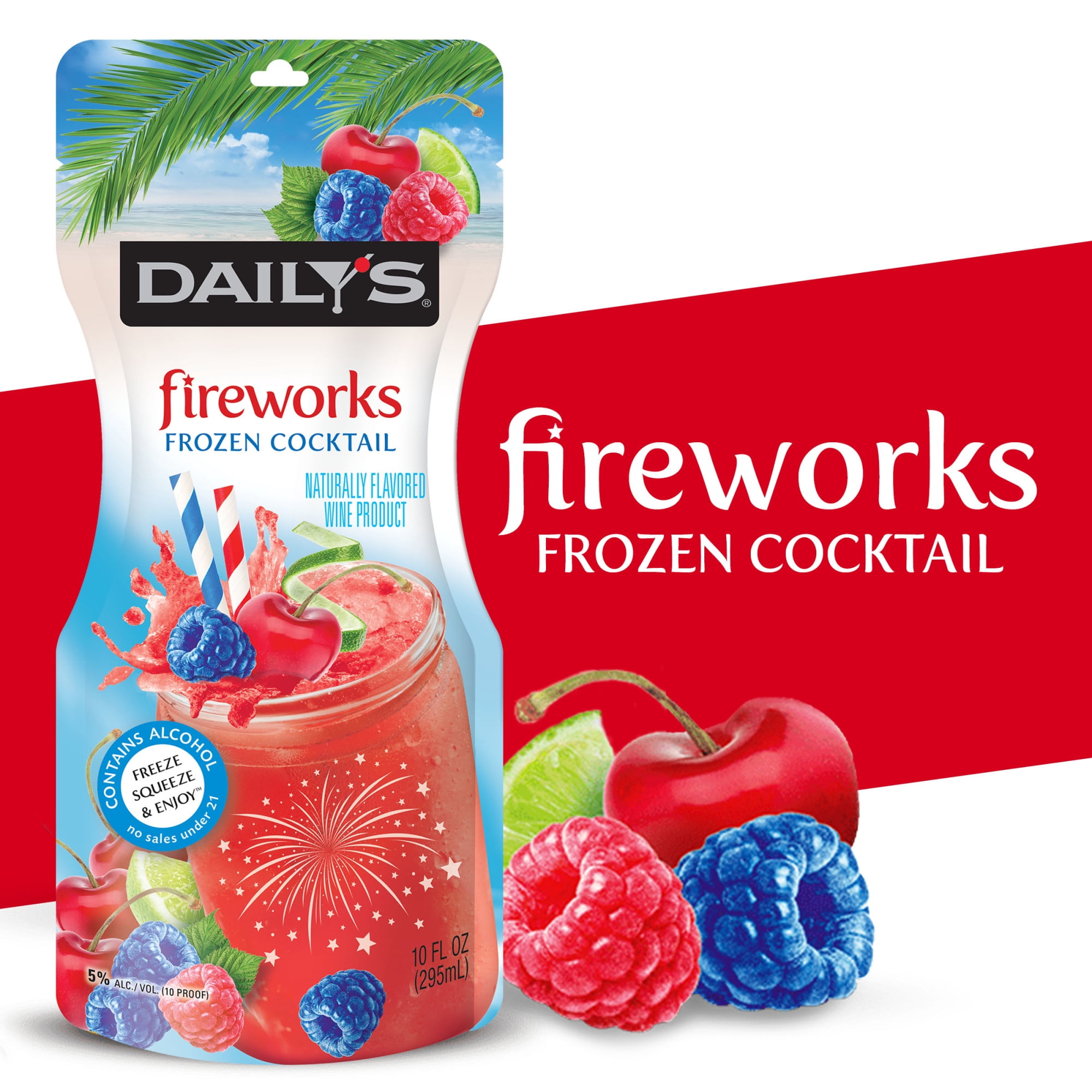 Daily's Fireworks Wine Based Cocktail, 10 oz Pouch, 5.0% ABV - Walmart.com