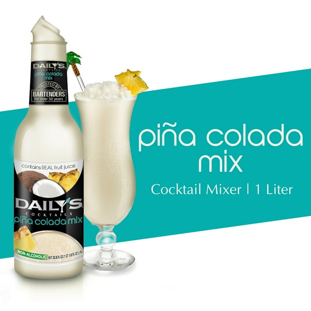 Daily's Pina Colada Cocktail Mix, 1 Liter Liquid Bottle