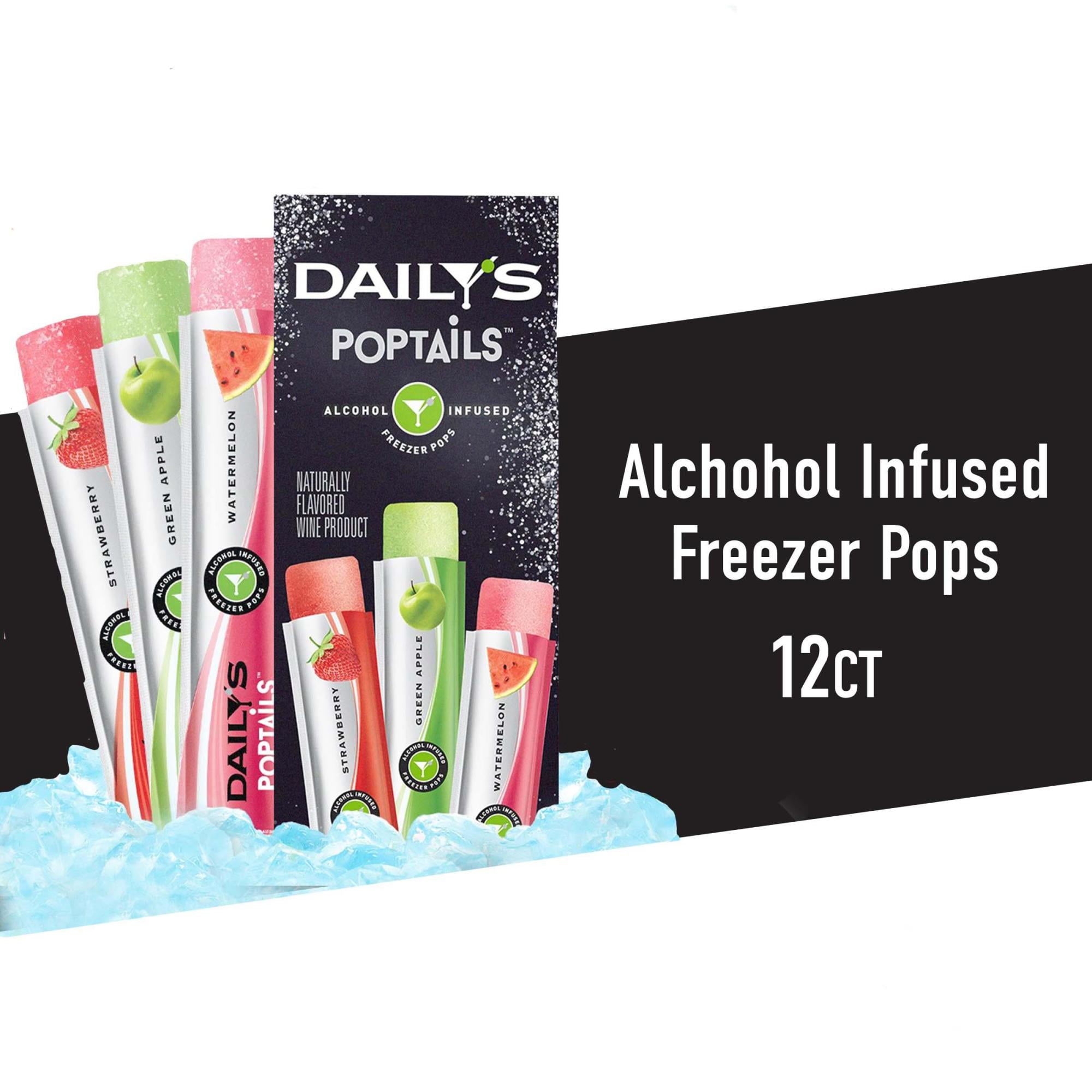 Daily's Poptails Alcohol Infused Freezer Pops Variety Pack