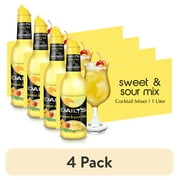 (4 pack) Daily's Cocktails Sweet and Sour Cocktail Mixers, 1 Liter Plastic Bottle