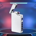 thumbnail image 1 of Daily use Lighter, High-color Engraving Electronic Windproof Lighter, Clamshell Lighter, Portable Lighter, Suitable for Daily Use(Silver), 1 of 6