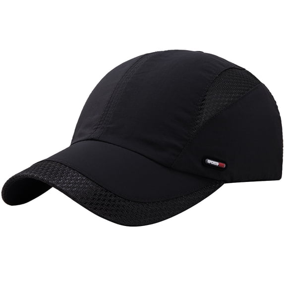 DailyChi Under $ 4 Baseball Cap Unisex Snapback Hat Breathable Moisture-Wicking Adjustable Trucker Hat Golf Dad Hat UV Protection Sun Hat Black,One Size