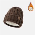 thumbnail image 1 of DailyChi Under $5 Trapper Hat for Women Earflap Fleece Lined Cable Knit Caps Cozy Winter Accessory Great For Cold Weather Soft And Comfortable Fit Simple Classic Design, One Size, 1 of 3