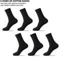 thumbnail image 1 of DailyChi Summer Sales Under $ 5 6-Pack Crew Socks For Men, Moisture-Wicking Breathable Soft Stretchy Durable For Business And Leisure Calf Wear, Black, 1 of 6