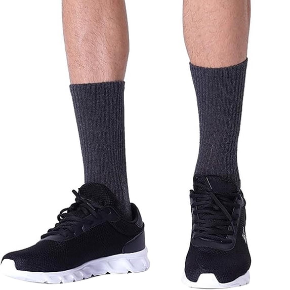 DailyChi Summer Sales Under $ 3 Athletic Crew Socks For Men, Breathable Stretchy Soft Durable With Long Tube Design For Work And Active Days, Black