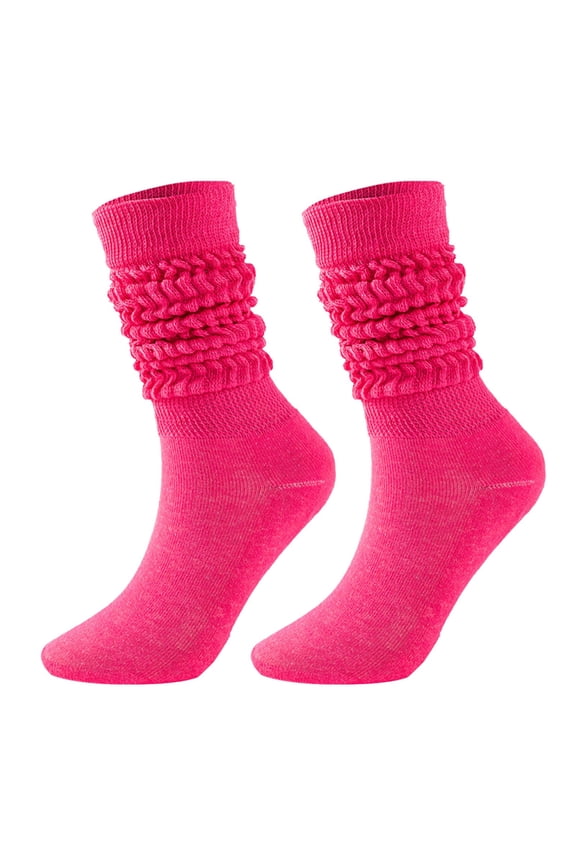Summer Sales Under $ 4 Bubble Crew Socks With Medium-High Tube, Soft Breathable Stretchy For Casual Calf Wear And Unique Textured Style, Pink