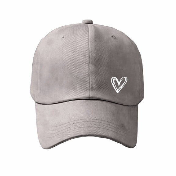 DailyChi Heart Embroidered Baseball Cap Distressed Dad Hat Women Adjustable Profile Cap Unisex Cotton Baseball Hat Heart Embroidery Casual Hat for Daily Wear
