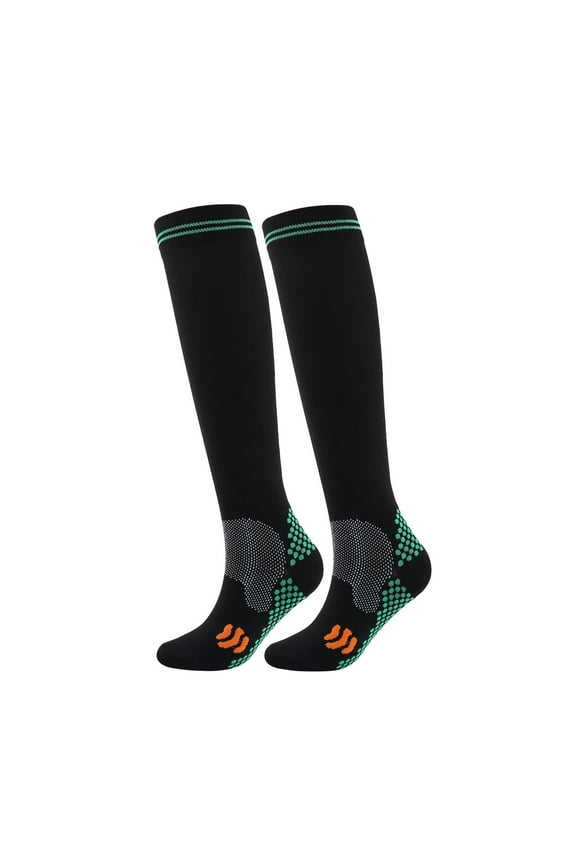 Knee-High Compression Socks 15-20mmHg, Athletic Running Cycling Support With Breathable Stretchy For All-Day Wear And Recovery, Black