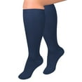 thumbnail image 1 of DailyChi Plus Size Compression Socks, Solid Color Breathable For Athletic Running Cycling All-Day Wear And Comfortable Support, Blue, 1 of 5