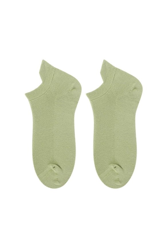 Summer Sales Under $ 2 Thin Invisible Sports Socks, Breathable Sweat-Wicking Low Cut Solid Color Polyester