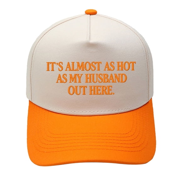 DailyChi Under $ 5 Men Women Baseball Cap Embroidery Fashion Stretchable Funny Trucker Hat Golf Dad Hat Sun Block Outdoor Sun Hat Orange,One Size