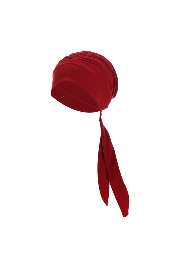 Women Solid Muslim Chemo Hat Soft Stretch Turban for Cancer Hair Loss Lightweight Breathable Daily Wear Wrap Cap Hijab Under Scarf for Ladies Plain Color Beanie for Chemotherapy Patients