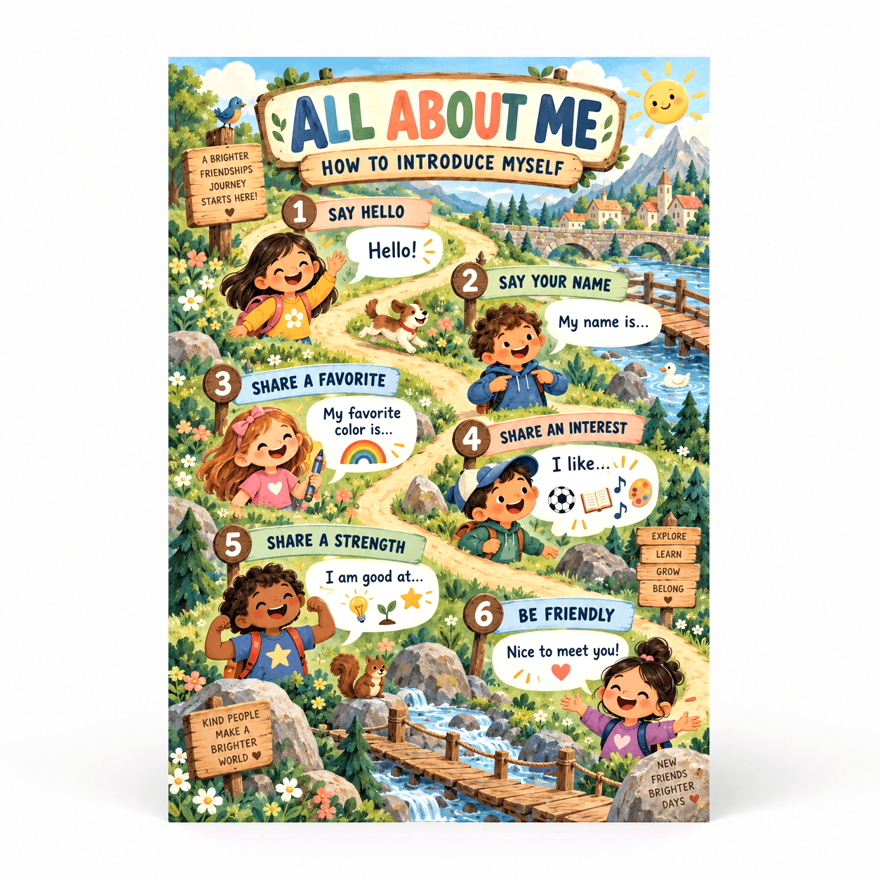 DailyMood All About Me Poster Elementary, Introduce Yourself & Make ...