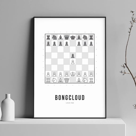 DailyMood Bongcloud Chess Opening Strategy Meme Design Wall Art Poster Print Unframed