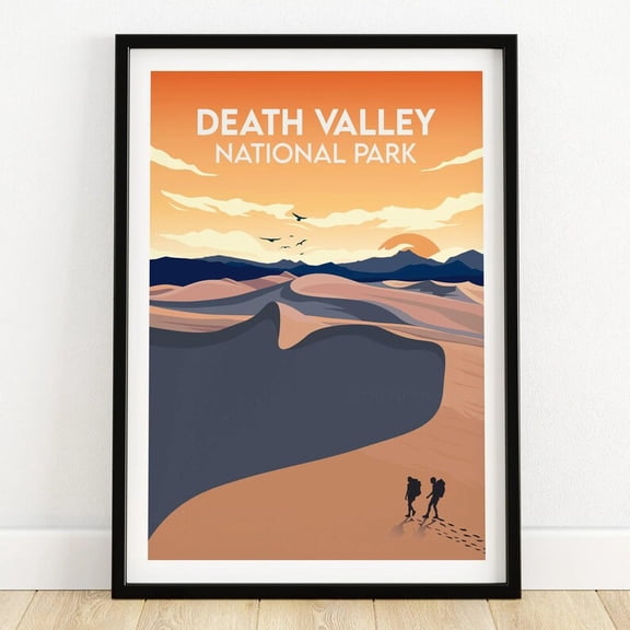 DailyMood California Nevada Desert Landscape Death Valley National Park Poster Wall Art Print Multicolor Unframed Vintage Style
