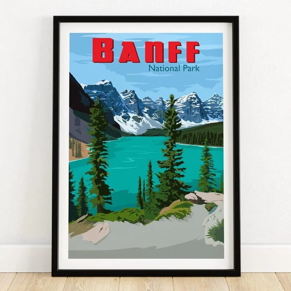 DailyMood Canada Scenic Mountain Landscape Banff National Park Wall Art Print Unframed Poster
