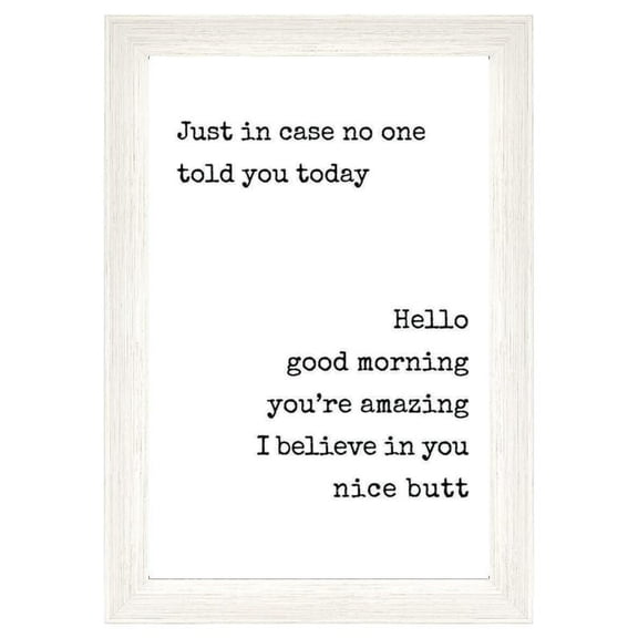 DailyMood Funny Bathroom Wall Art Humorous Motivational Affirmations Poster Unframed
