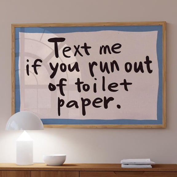 DailyMood Funny Humorous Toilet Paper Kitsch Retro Humor Wall Art Poster Print Unframed