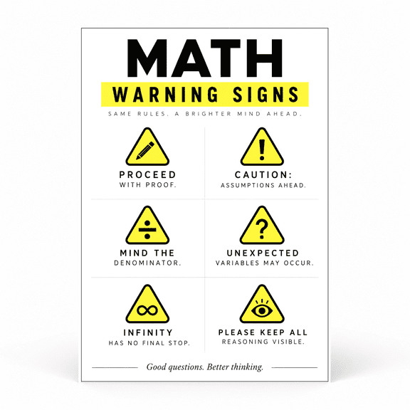DailyMood Funny Math Formula Humor Graphic Matte Unframed Wall Art Poster