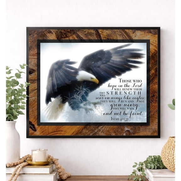 DailyMood Isaiah 40 31 Soar On Wings Like Eagles Christian Scripture Bible Cross Reference Poster Frameless