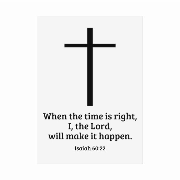 DailyMood Isaiah 60 22 Scripture Cross Bible Study Reference Poster Frameless
