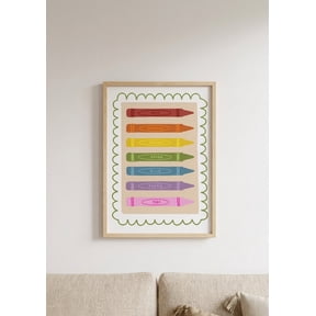 DailyMood Kids Color Learning Crayon Chart Educational Pastel Classroom Posters Wall Art Print Unframed