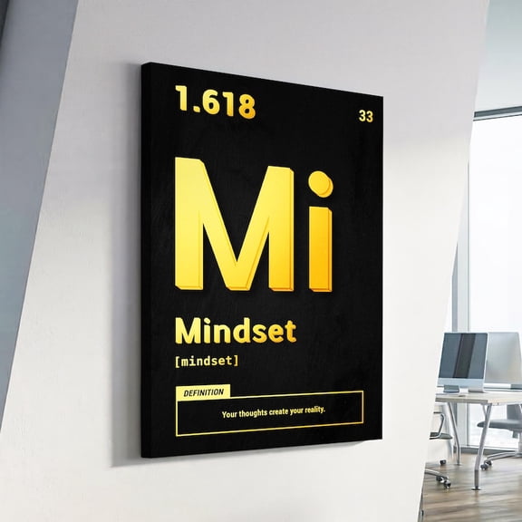 DailyMood Mindset Periodic Elements Definition Motivational Science Poster Unframed