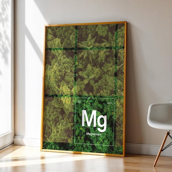 DailyMood Minimalist Magnesium Element Archival Decor Chemistry Science Wall Art Poster Print Unframed