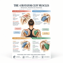 Shoulder Rotation Exercises DailyMood Muscle Anatomy Poster, 4 Rotator Cuff Muscles Shoulder ...