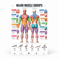 Ab Muscles Reference DailyMood Muscle Anatomy Poster, 4 Rotator Cuff Muscles Shoulder ...