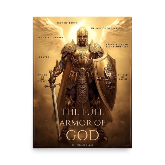 DailyMood Museum Quality Full Armor of God Scripture Christian Wall Art Unframed Poster No Frame