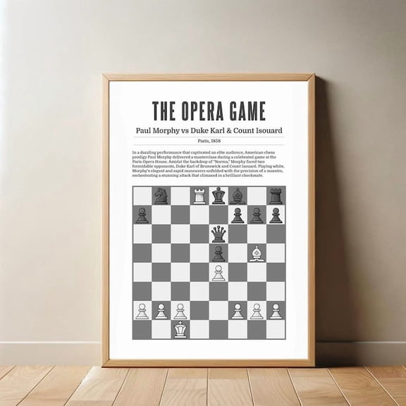 DailyMood Paul Morphy Opera Game History Wall Art Print Frameless Chess Poster