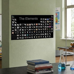 DailyMood Real Photo Periodic Table of Elements Reference Chart Laminated Wall Poster No Frame Multicolor